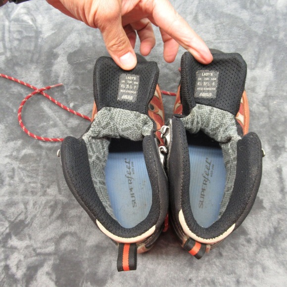 Asolo Hiking Boots Womens 6 Peach Black Gore-Tex Waterproof Lace-Up Outdoor‎ - Picture 15 of 16